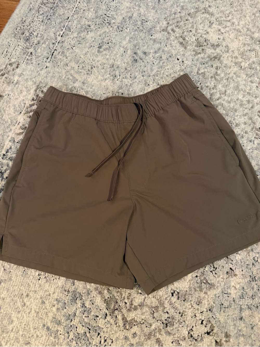 Hollister Men's dark beige Elastic Waist Athletic Shorts